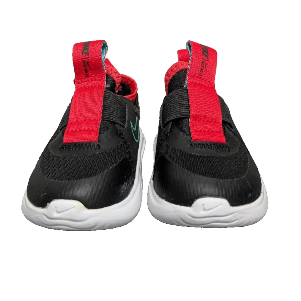 Nike Flex Plus Sneakers Baby Toddler 3C Black Slip On Shoe Athletic Lightweight